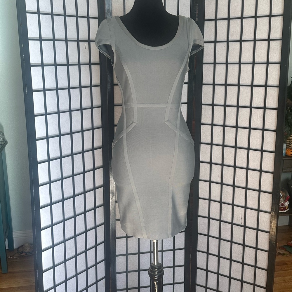 Forever 21 Light Gray Bodycon Dress